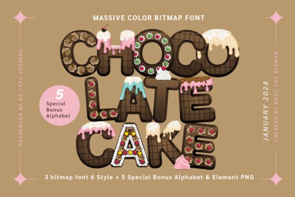 Chocolate Cake Font: A Sweet Design Asset