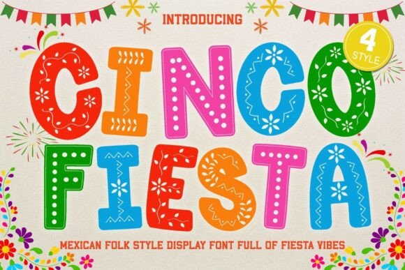 Cinco Fiesta: A Folk Art Font for Vibrant Designs