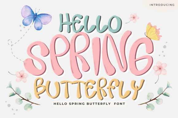 Embrace the Season with Hello Spring Butterfly Typography