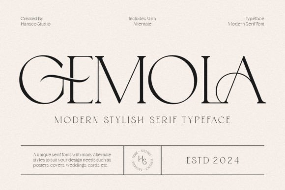 Gemola: Elevating Modern Design with Elegant Typography