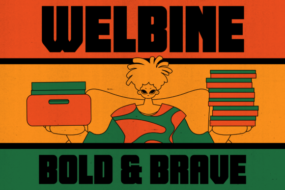 Welbine: A Typographic Galaxy of Retro-Futurism